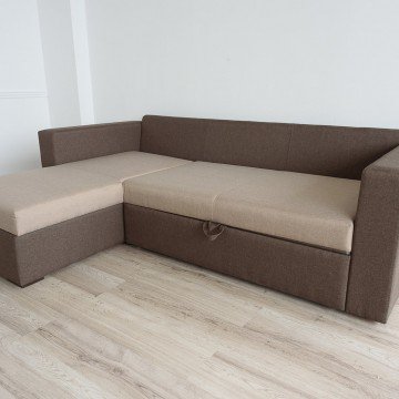 Фото2.Угловой диван Embawood Остин коричневый